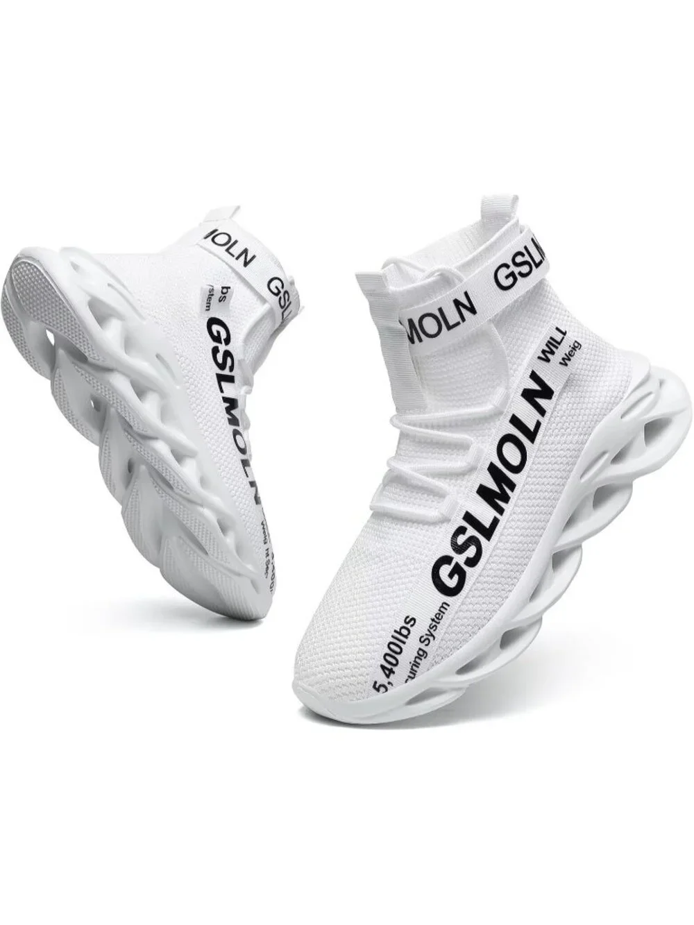 🆕Men White 1 High Top Sneakers Breathable Gym Athletic Running Walking Tennis